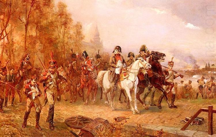 Napoleon with His Troops at the Battle of Borodino, 1812, Robert Alexander Hillingford